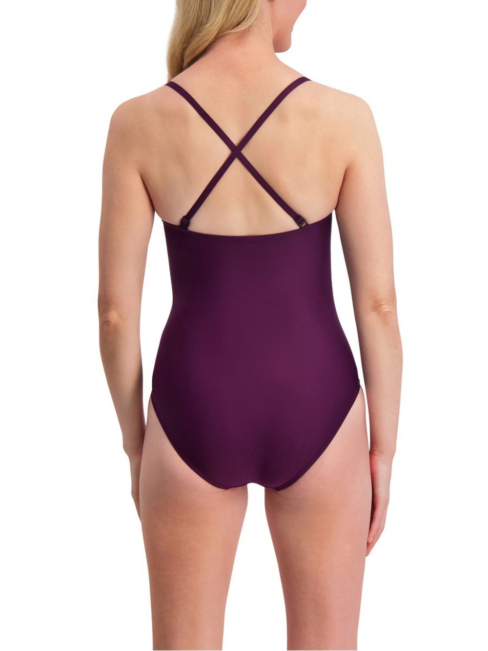 DKNY Plum Halter One-Piece Swimsuit - Women - Picture 5 of 6
